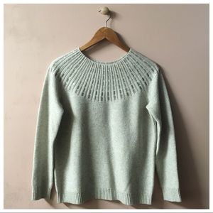 ‼️SOLD‼️VINCE. Gray Sequin Neck Knit Sweater